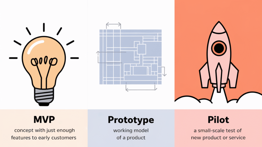 MVP vs. Prototype vs. Pilot: Which Phase is Right for You?